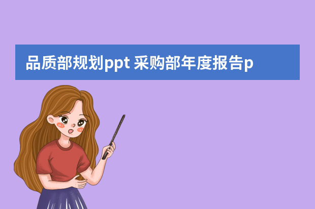 品质部规划ppt 采购部年度报告ppt